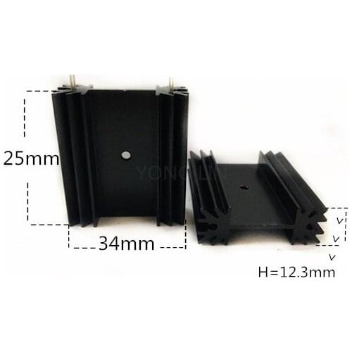 10pcs Transistor heatsink34*12.3-25 /Insert electronic heat sinks Transistor TO-220 series dedicated heat sink