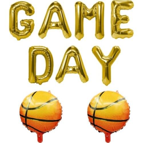 16 Inch Letter Game Day 18 Inch Basketball Balloon Kit
