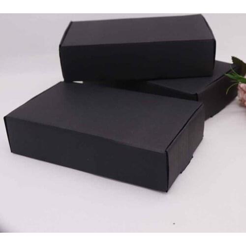 2019 1pcs corrugated paper box DIY18.5x11x4.5cm black color For Wedding Favors Birthday Party candy Cookies Christmas gift boxes