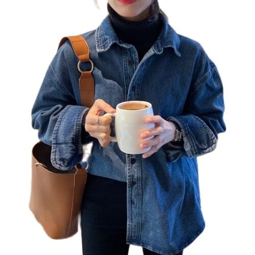 2020 Fashion Women Denim Jacket plus size Loose Cowboy Coat Colthing New Spring Autumn Girl mid-length Jean Outwear Female Tops