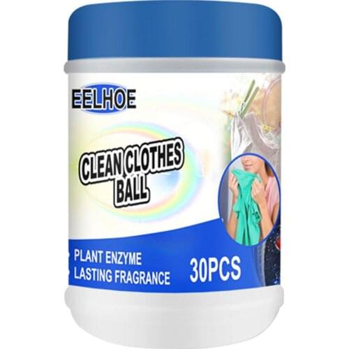 30pcs Laundry Gel Beads Lasting Fragrance Washing Cleaner Ball Laundry Ball Beads Laundry Gel Stains Film Bead Ball