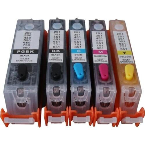 5colors 650/651 A grade 2set Edible ink cartridge