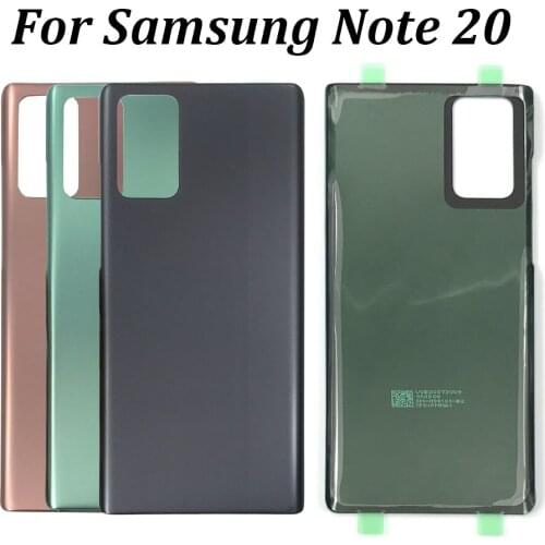 20PCS For Samsung Galaxy Note 20 Original Glass Back Battery Cover Door Housing Replacement Note20 Back Cover Case With Ahesive