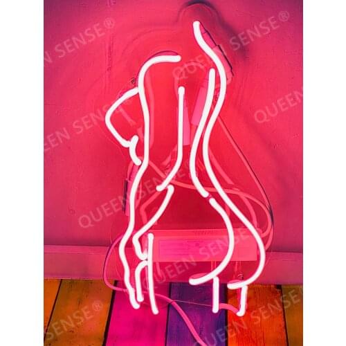 14“ Butt Back Pole Girl Live Nudes Acrylic Custom Neon Light Lamp Sign Beer Bar Handmade Home Wall Room Windows Tube Artwork K