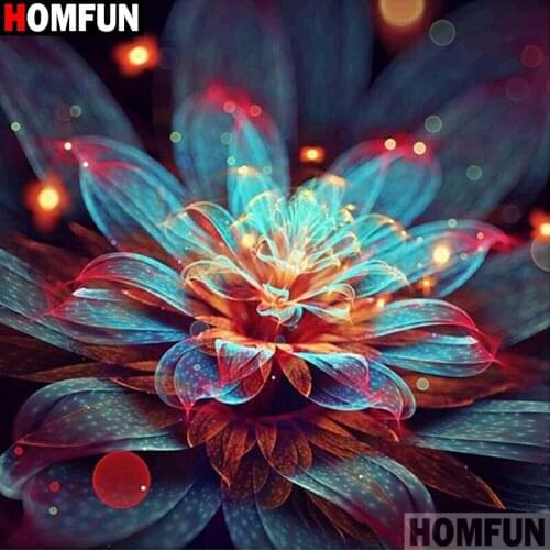HOMFUN Full Square/Round Drill 5D DIY Diamond Painting "flower" Embroidery Cross Stitch 5D Home Decor A00141