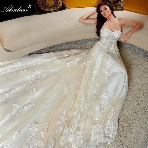 Alonlivn Wedding Dresses With A Train