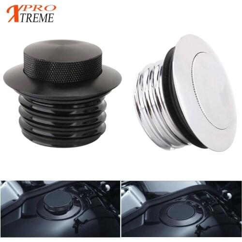 Aluminum Motorcycle Gas Cap With O-ring Black Silver For Harley Davidson Fuel Tank Cover 1Pc