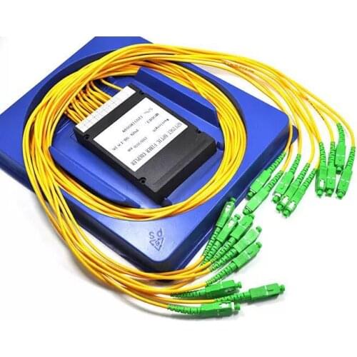 Free Shippping 1X8 SC /APC Fiber Optic FTTH Splitter FBT Optical Coupler 1:8 SC APC Singlemode simplex PLC optical splitter