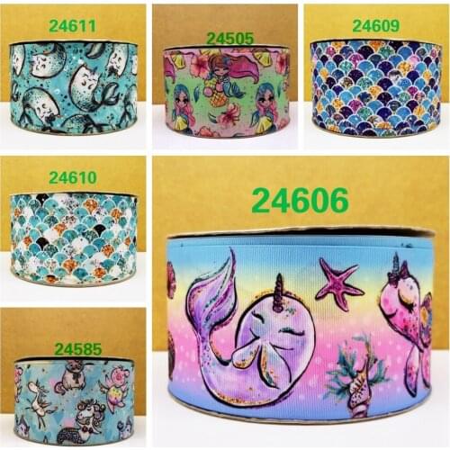 Free shipping 50 yard Cartoon printed grosgrain ribbon 24505