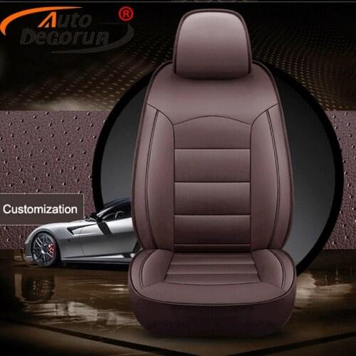 AutoDecorun Custom Fit Cowhide Leather Automobiles Seat Covers for Renault Latitude 2011 Seat Covers Supports Accessories 16PCS