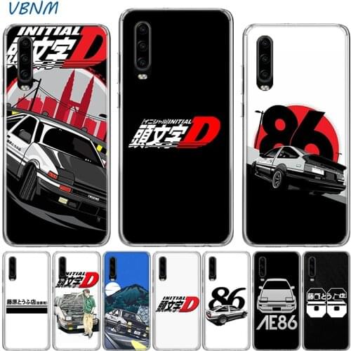 INITIAL D AE86 Amine Case For Huawei P40 P30 P20 Mate 40 30 20 10 P10 Pro+ lite P Smart 2020 Z Plus + 2019 2018