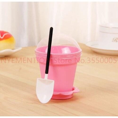 Flower Pot Cake Cups and Shovel Tiramisu Decor Ice Cream Decoration with Spoon for Wedding Kids Birthday Party Supplies 500pcs