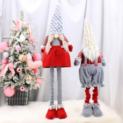 Santa Claus Snowman Elf Merry Christmas Ornaments Faceless Doll 2021 New Year Favor Party Christmas Decoration for Home