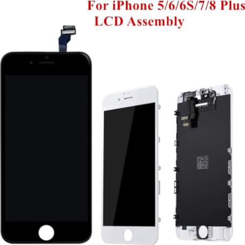 AAA+++ For iPhone 6 6S 7 8 Plus LCD With 3D Force Touch Screen Digitizer Assembly New For iPhone 5 5c 5S Display No Dead Pixel