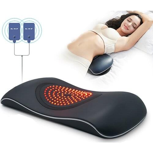 Electric Lumbar Traction Stretching Massager Device Vibration Massage Waist Spine Relax Back Relief