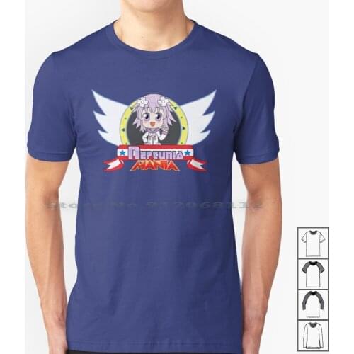 Neptunia Mania Parody T Shirt 100% Cotton Gaming123456 Compile Heart Anime Manga Fanart Parody Neptunia Series Hyperdimension