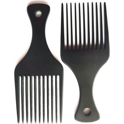 Customize Your Logo-Black Beech Wooden Comb Wide Tooth Beard Care Comb Fork Combs Prick comb hair brush