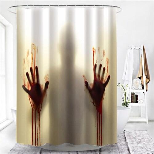 Halloween Decoration Costumes Shower Curtain Waterproof Bathroom Curtain Washable Bath Curtain Polyester Fabric