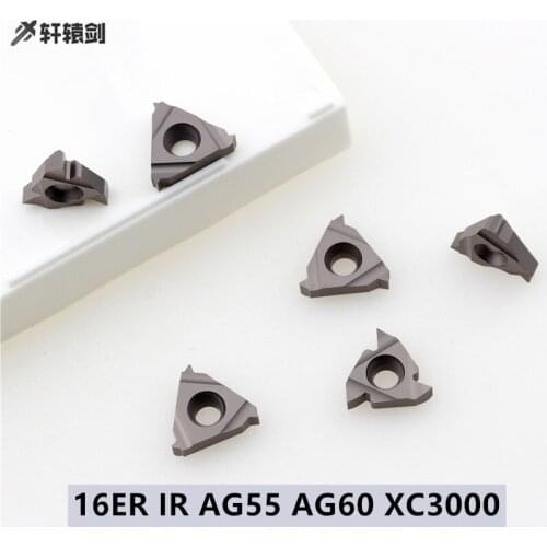 10pcs 16ER 16IR AG55 AG60 XC3000 Cermet Carbide Insert Thread Lathe Tool Cutting CNC