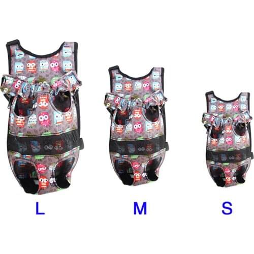 Summer S M L Breathe Pet front Backpack Cartoon Owl Printing Out Travel Carrier Bag Small Pet Dog Carrier Backpack For Women