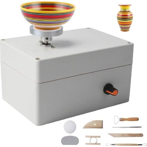 Pottery Wheel Machine, USB Pottery Making Kit with 6Pcs Ceramic Clay Tools, Electric Pottery Wheels DIY Kits