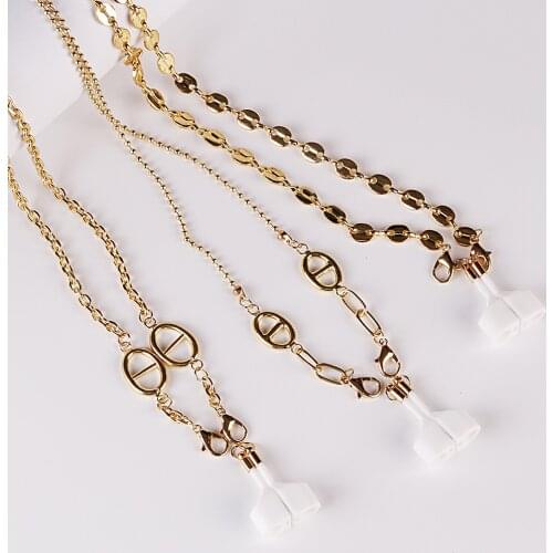 Hip Hop Sunglasses Chain Mask Chain for Woemn Lanyard Neck Strap Thick Metal Chain for Glasses Jewelry Eyeglasses Accessories