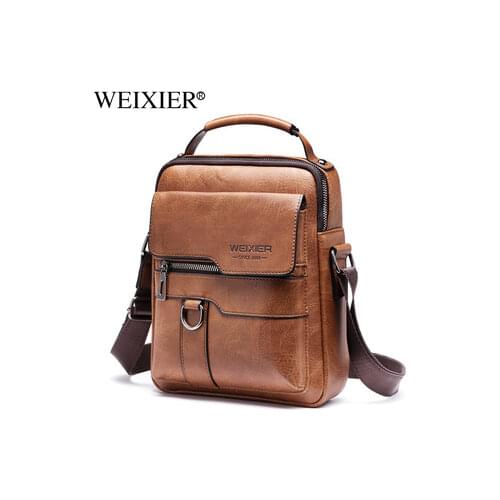 2021 New Mens Messenger Bag European American PU Leather Retro Large-capacity Shoulder Bag Male Handbag Travel Backpack Mochila