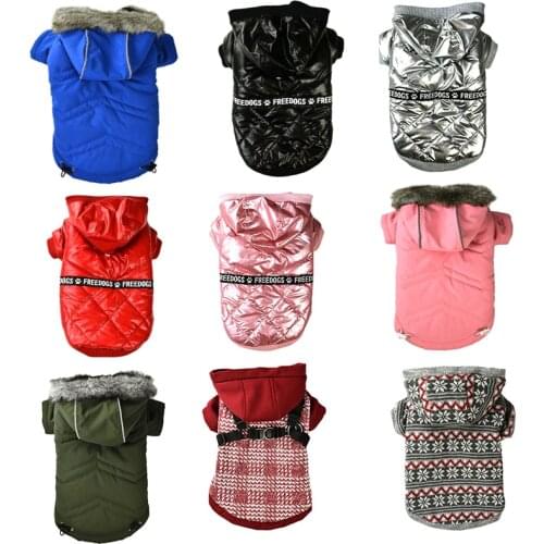 Pet Clothes Dog Down Jacket French Puppy Dog Costume Snow Thicken Cotton Pet Coat Chihuahua Shih Tzu Outfit for Small Puppy