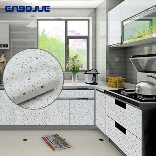 PVC Waterproof Self Adhesive Stars Pattern Wallpaper TV Background Decorative Sticker Cupboard Garderobe Furniture Wall Stickers