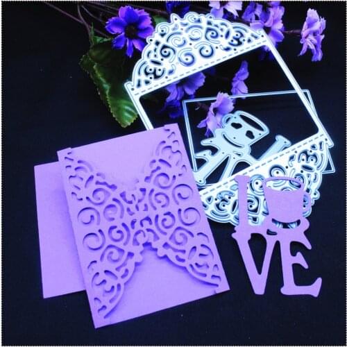 YINISE Metal Cutting Dies Cut LOVE ENVELOPE For Scrapbooking Stencils DIY Album Paper Cards Decoration Embossing Folder Die Cuts