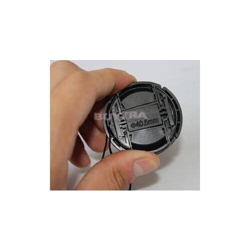 40.5mm Snap-on Camera Lens Cap Front Lens Cover SLR Camera Lens Protector with Anti-lost Cord for Canon Sony Nikon