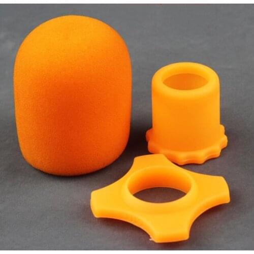 Anti-Rolling Wireless Handheld Microphone Protection Silicone Ring Bottom Rod Sleeve Holder Windscreen Foam Cover for KTV Device