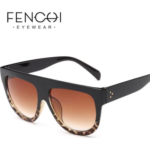 Blue Sunglasses Woman 2019 Zonnebril Dames Retro Leopard Print Half Frame Black Red Blue Oversized Glasses oculos feminino