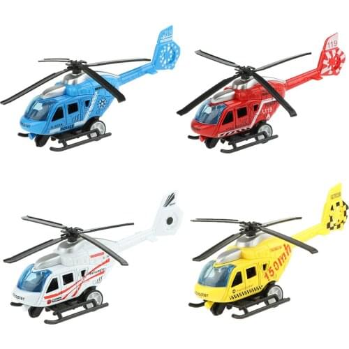 1/43 Metal Die Cast Helicopter Pull Back Model Educational Toy Gift