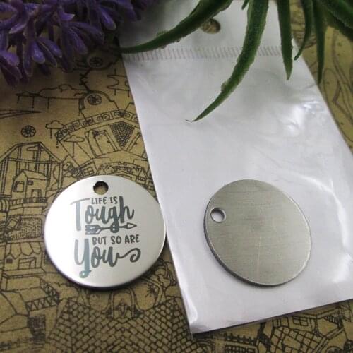 10pcs--"LIFE IS BUT SO ARE YOU"stainless steel charms 5 styles for choosing DIY Charms for necklace bracelets