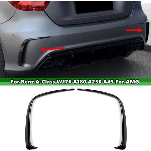 1 Pair of car rear bumper splitter spoilers suitable for Mercedes-Benz A-Class W176 A180 A200 A250 A45 Car Accessories