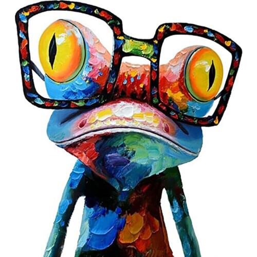 Abstract Paint Frog Animals DIY Painting By Numbers 40x50cm Acrylic Picture Hand Painted Oil Painting For Unique Gift