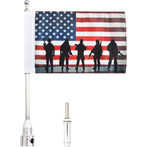 Motorcycle Flag Pole Luggage Rack Vertical Flag Fit For Honda Goldwing GL1800 GL1500 GL1200 2001-2011