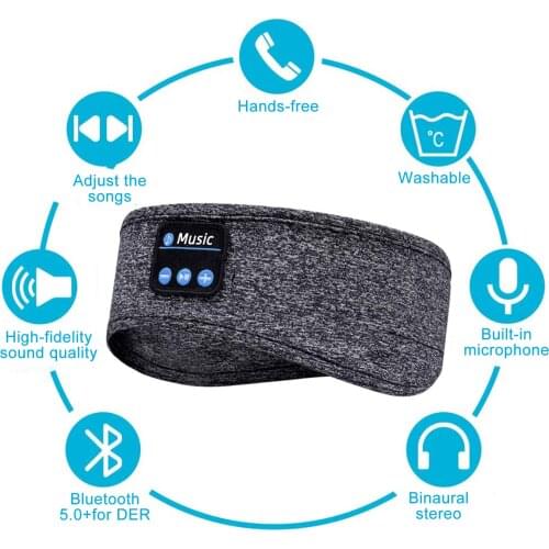 Music Headband Eye Mask Wireless Bluetooth Headphone Headband Sports Yoga Fitness Running Earphone Sleep Headset Headscarf