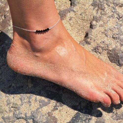 Bohemia OL fashion jewelry style black crystal exquisite lady Anklet