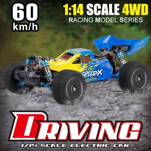 F16 1/14 RC Car Alloy Frame 4WD Off-road Car 60km/h High Speed Racing Car 1600mAh Battery 2.4Ghz RC Buggy Drift Car
