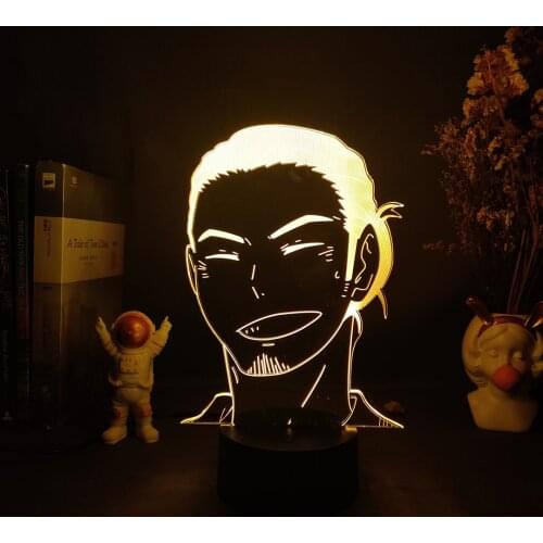 Anime Night Light Haikyuu Asahi Azumane Face Display 3D Illusion Lamp Color Changing Fandom Art Desk Table Deco Kids Child Gift