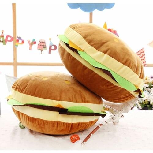 Creative Plush Toy Cartoon Hamburger Pillow Child Birthday Gift Burger Cushion Rag Doll