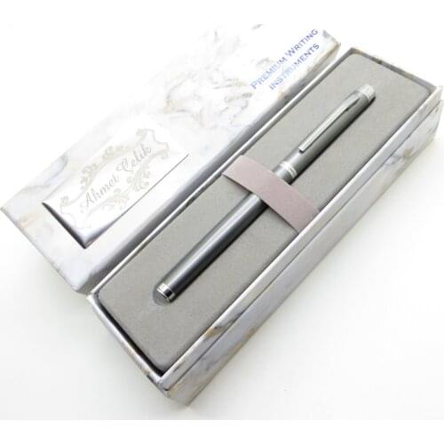 Wings Marble R287 Smoked Chrome Roller Pen | İsme Special Pen | Gift Pen