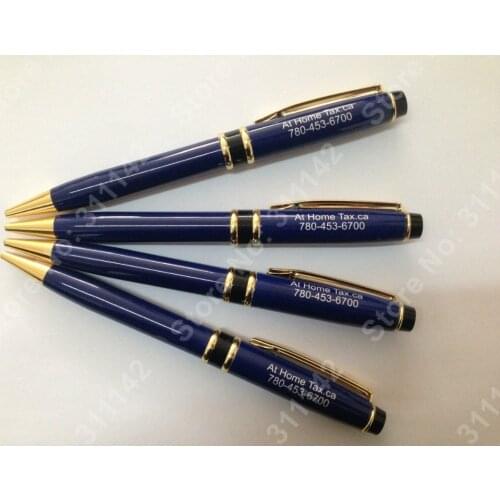 High quality promotion metal pen free shipping blue metal pens