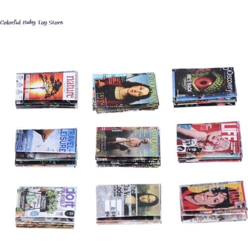 3Pcs/lot 1:12 Scale Dollhouse Miniatures Comic Book Mini Magazine Pretend Play Doll House Furniture Decration Accessories Toys