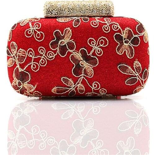 Fashion Woman Flower Silk Clutch Bag Ruched Evening bag Chain Shoulder Hand Bag Lady Party Banquet Clutches wedding Wallet WY39