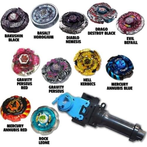 1pcs Metal Fusion 4D Set MERCURY ANUBIUS 85XF Limited Edition Spinning Top BLUE Launcher Kids Game Toys Children Christmas Gift