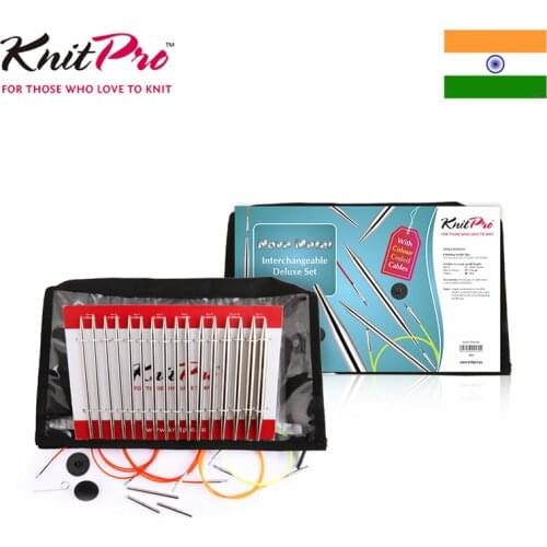 Knitpro Nova Metal Interchangeable Circular Deluxe Set With Knitting Needle Tip Kntting Cable