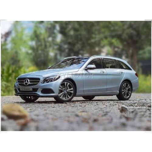 Norev 1:18 For Benz C Class Wagon Metal Diecast Car Model Kids Toys Gifts Collection Ornaments Display Silver gray